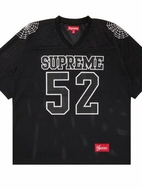 Supreme SpiderWeb Football Jersey Black
